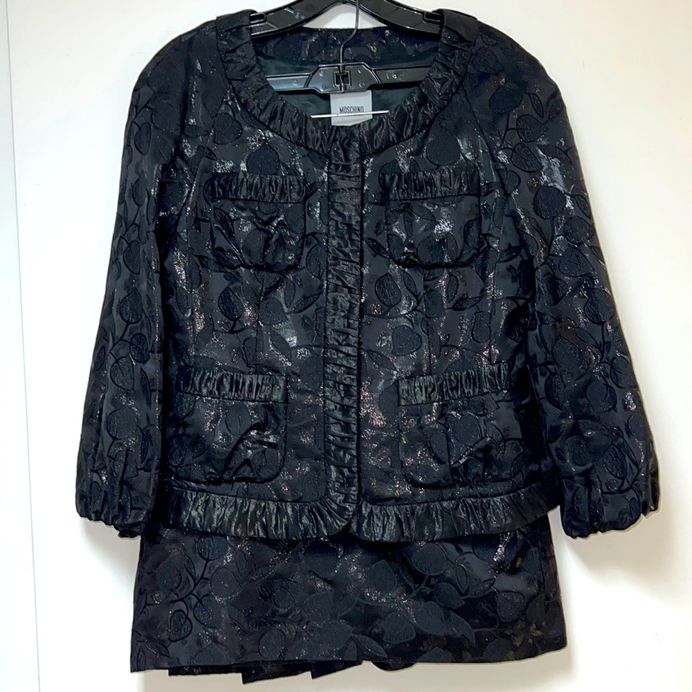 NWT MOSCHINO SKIRT SET IN BLACK